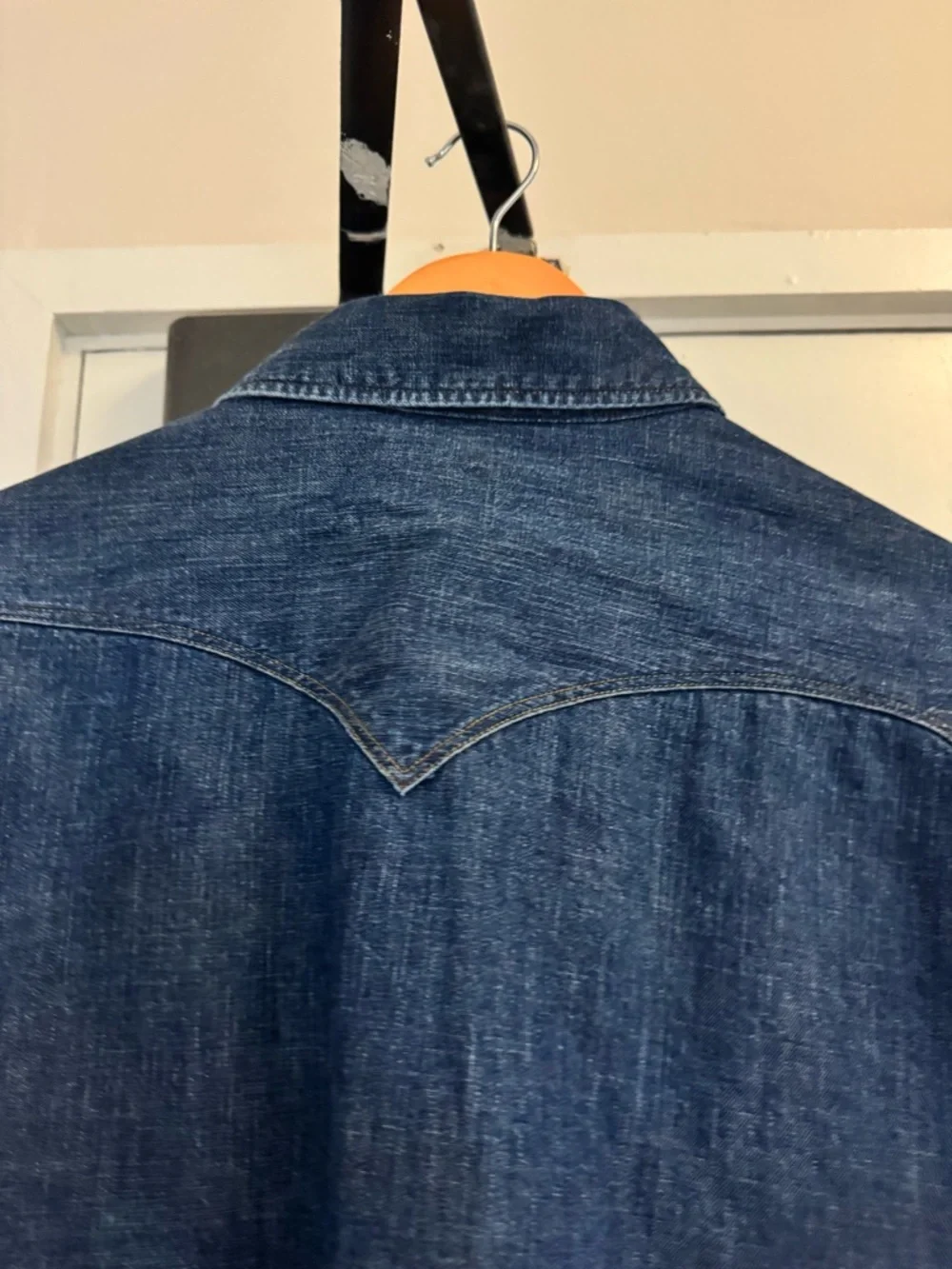 Stevenson Overall Co Cody Japanese Denim Western Shirt size XXL - Picture 4 of 5